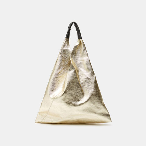 Bolso Hobo De Piel, Dorado Bolso Hobo De Piel, Dorado